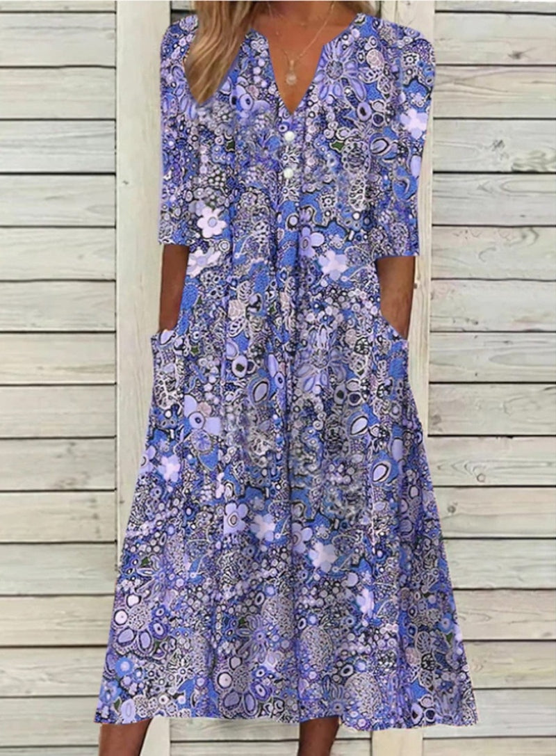 Anastasia Elegante Zomerjurk met Flatterende Pasvorm en Tijdloze Stijl