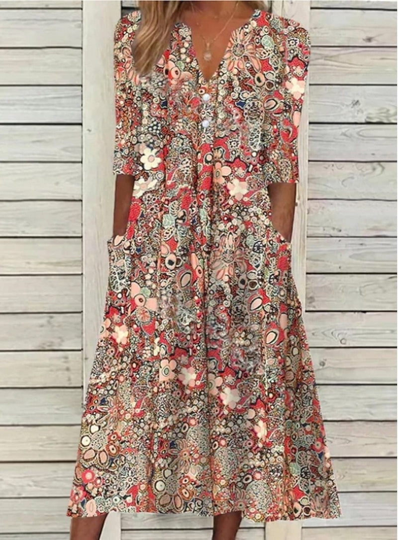 Anastasia Elegante Zomerjurk met Flatterende Pasvorm en Tijdloze Stijl