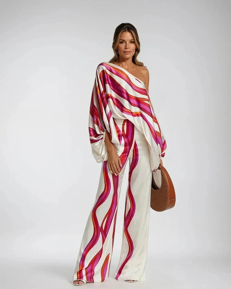 Austen Zijdezachte Elegante Zomerset met Blouse en Broek