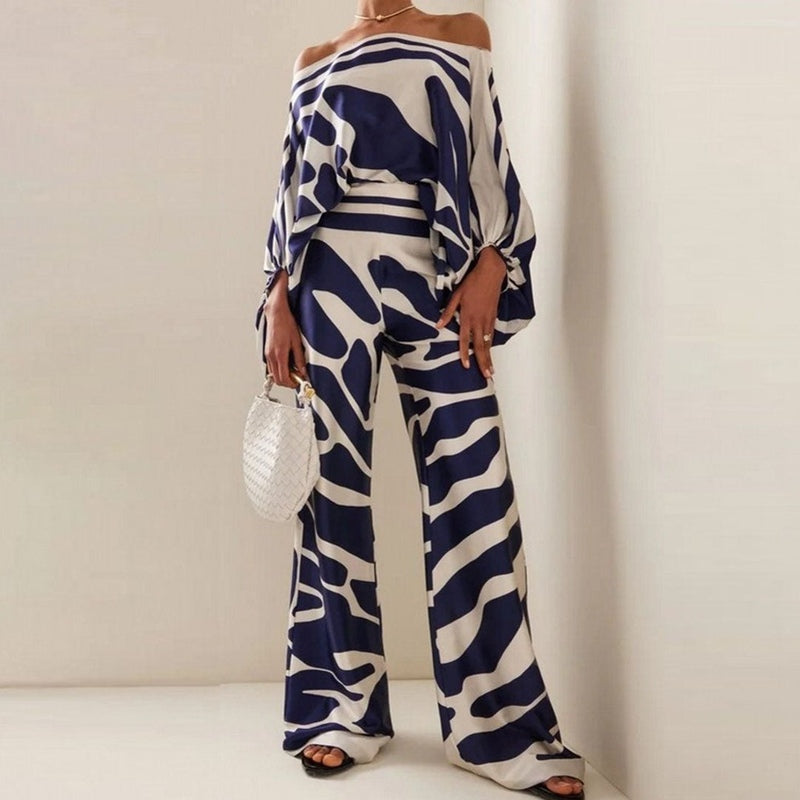 Austen Zijdezachte Elegante Zomerset met Blouse en Broek