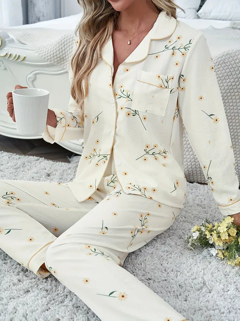 Amelie – Luxe Dames-Pyjamaset in Tijdloos Design