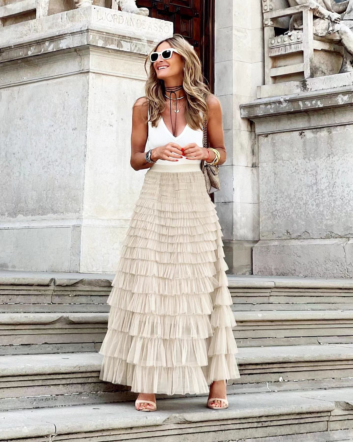 Sophia Luxe Vintage Tulle Rok – Elegant & Luchtig