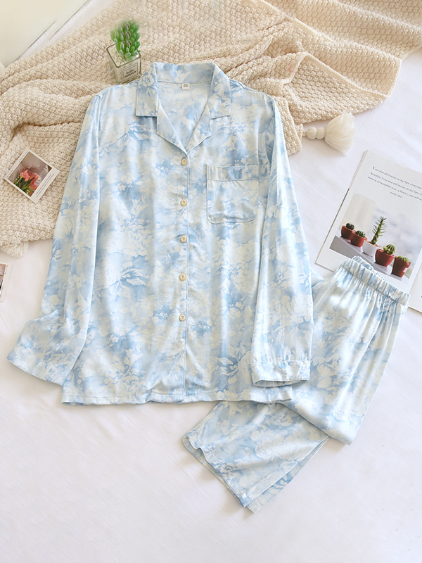 Amalia Luxe Katoenen Pyjama Set met Lange Mouwen (2-delig)