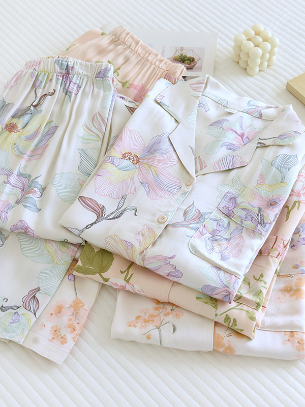 Amalia Luxe Katoenen Pyjama Set met Lange Mouwen (2-delig)