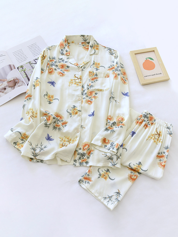 Amalia Luxe Katoenen Pyjama Set met Lange Mouwen (2-delig)