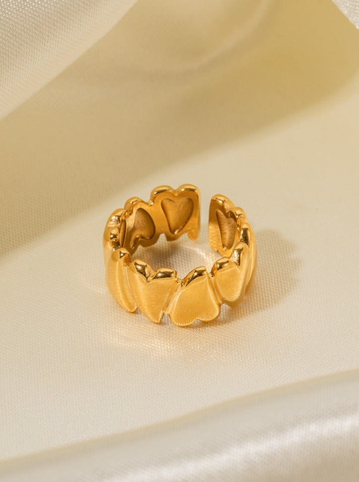 18K Gouden RVS Liefdesring – Open Ontwerp