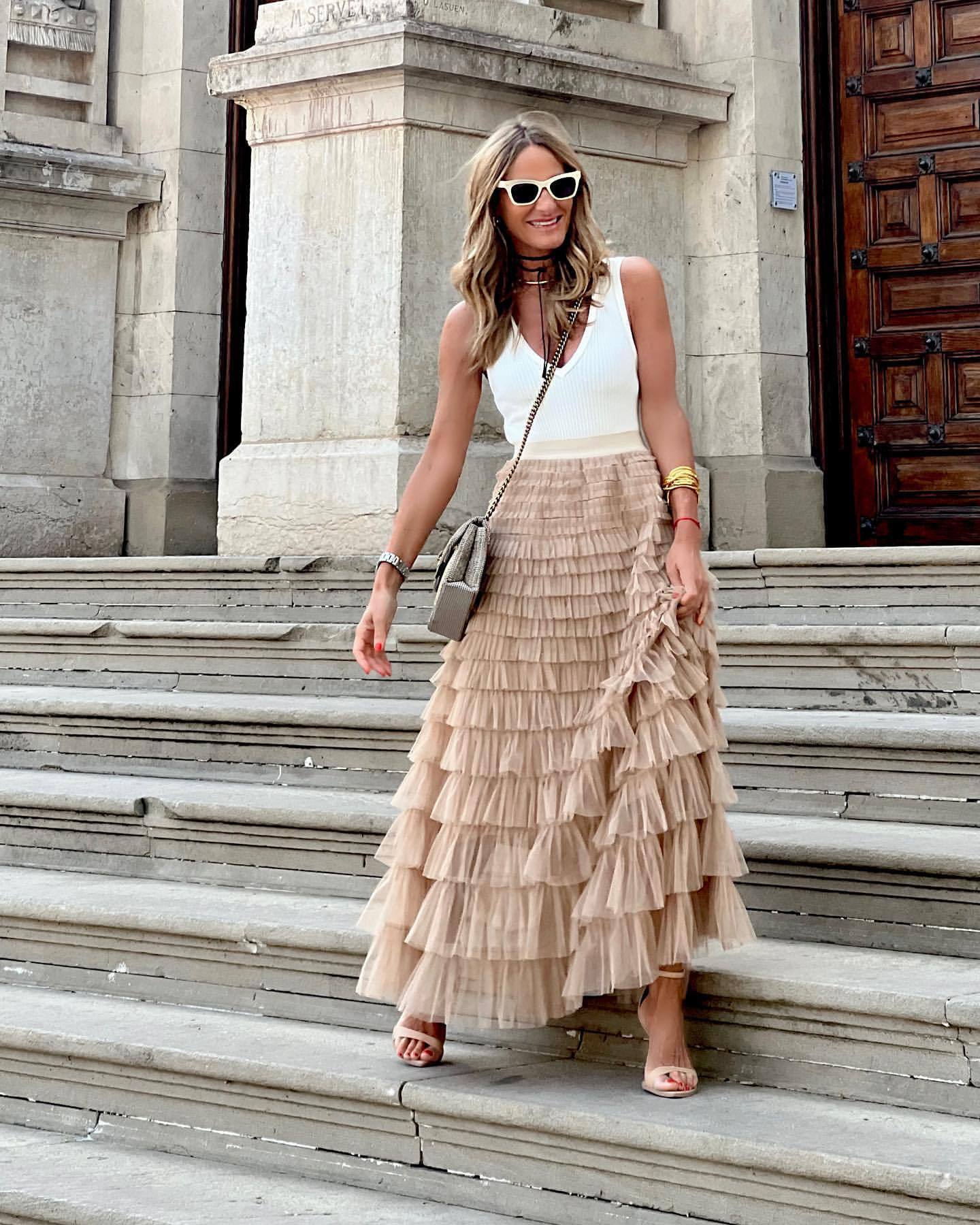 Sophia Luxe Vintage Tulle Rok – Elegant & Luchtig