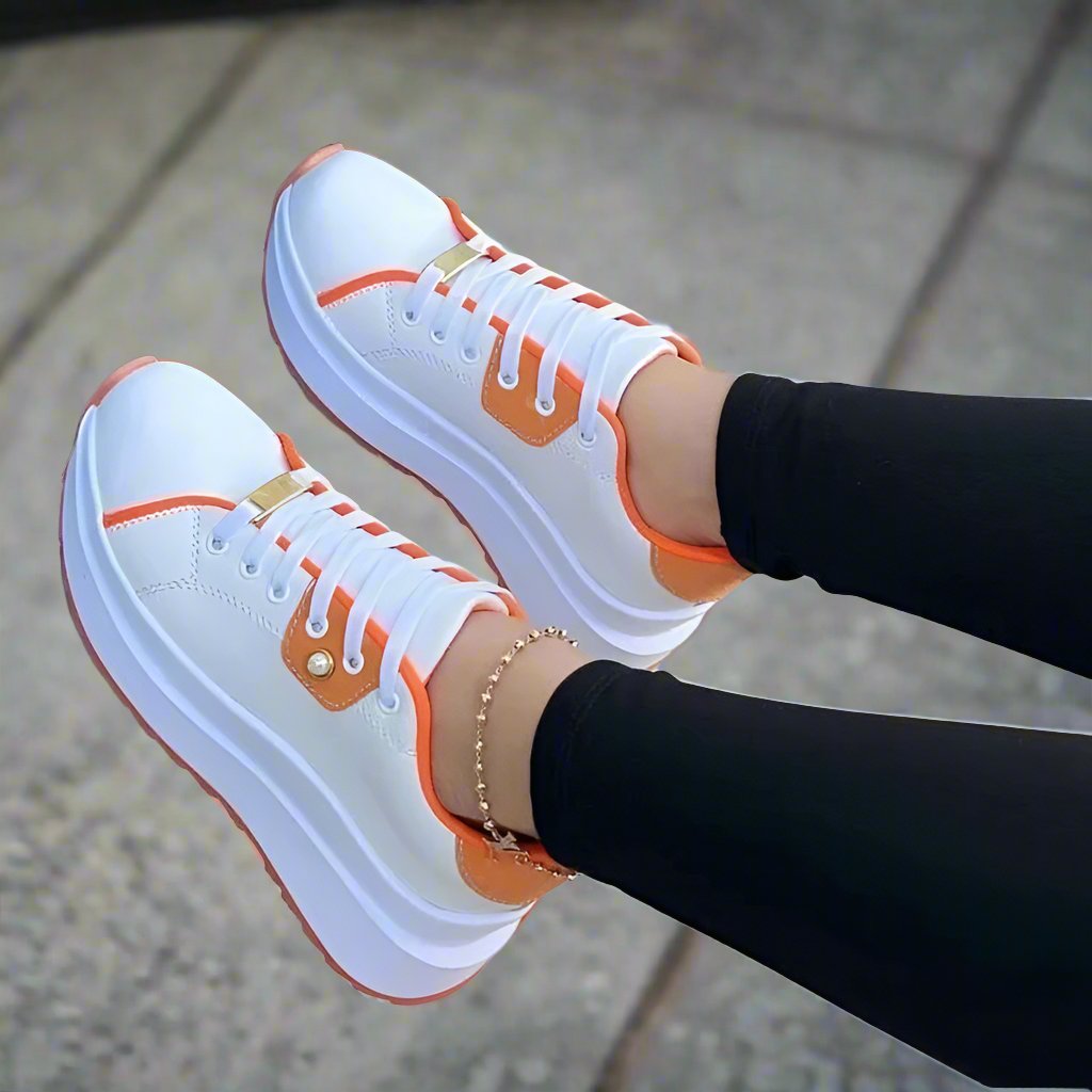 Lena Trendy Sneakers – Stijlvolle Vrouwenschoenen met Dikke Zool