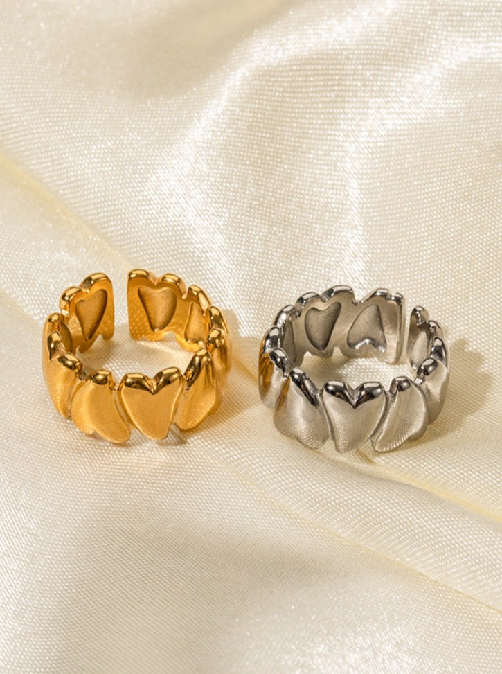 18K Gouden RVS Liefdesring – Open Ontwerp