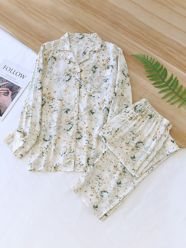 Amalia Luxe Katoenen Pyjama Set met Lange Mouwen (2-delig)
