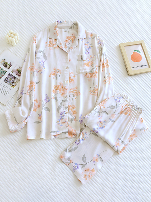 Amalia Luxe Katoenen Pyjama Set met Lange Mouwen (2-delig)