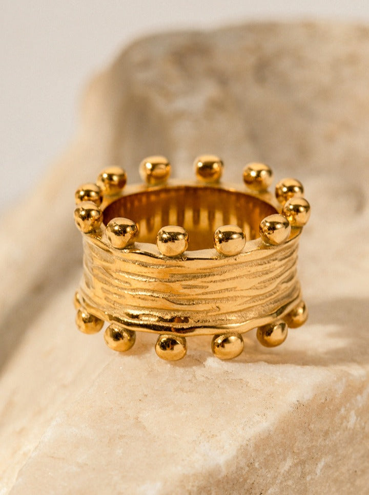18k Goud Vergulde Kroonring – Vervaagt Niet