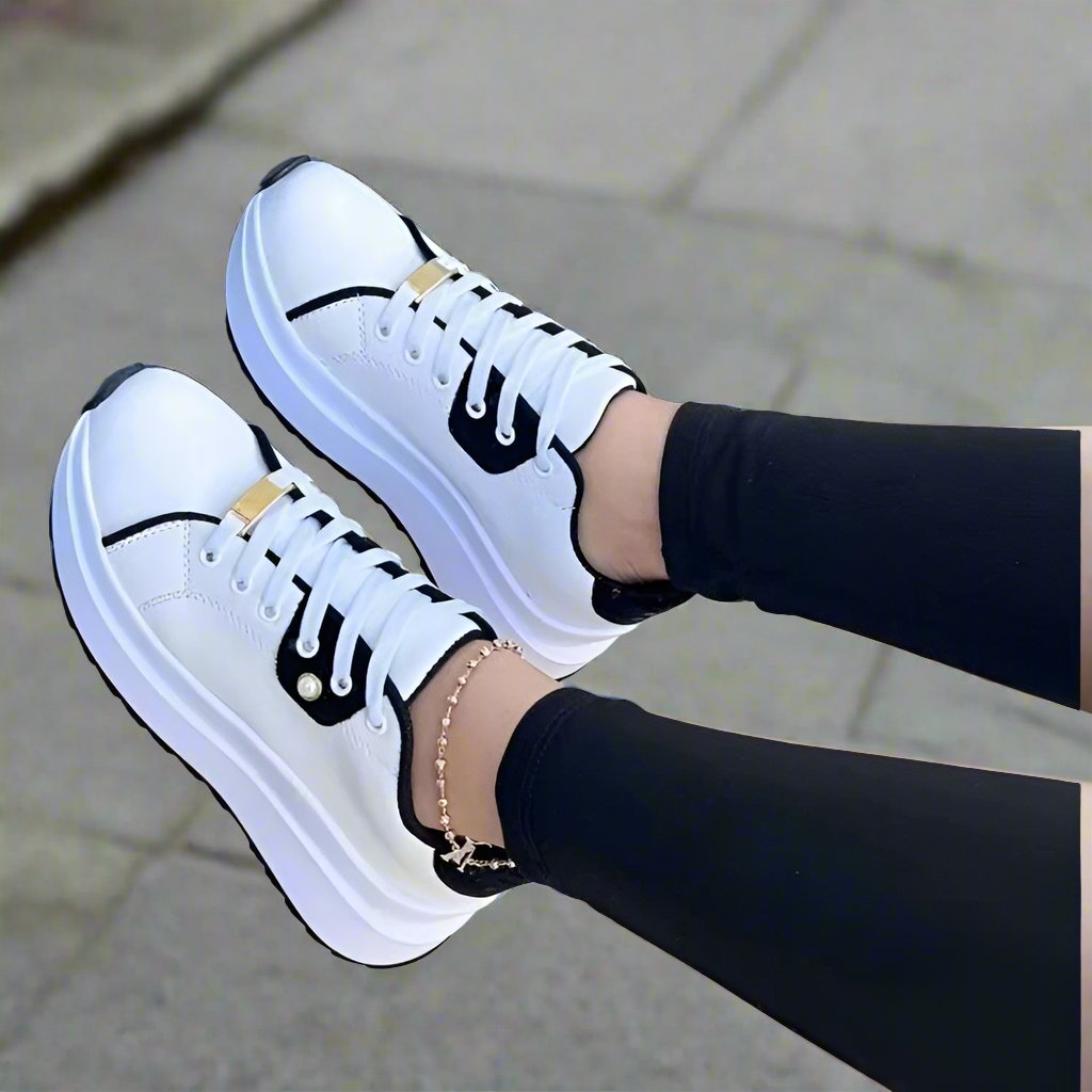 Lena Trendy Sneakers – Stijlvolle Vrouwenschoenen met Dikke Zool