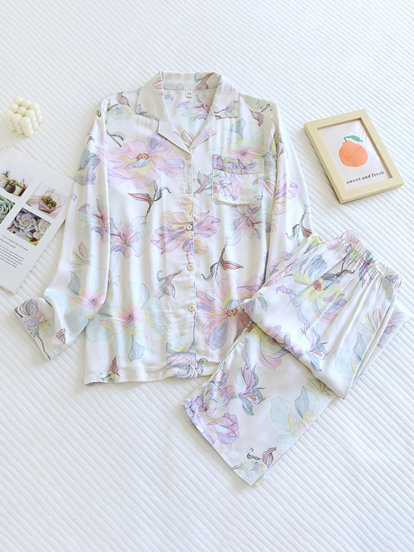 Amalia Luxe Katoenen Pyjama Set met Lange Mouwen (2-delig)