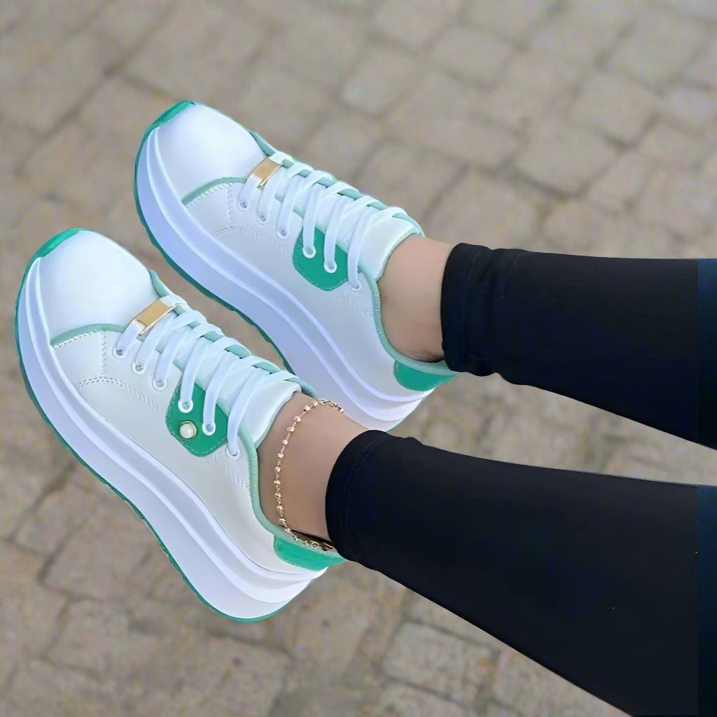 Lena Trendy Sneakers – Stijlvolle Vrouwenschoenen met Dikke Zool