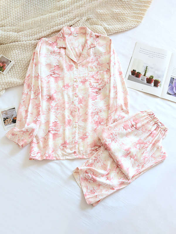 Amalia Luxe Katoenen Pyjama Set met Lange Mouwen (2-delig)