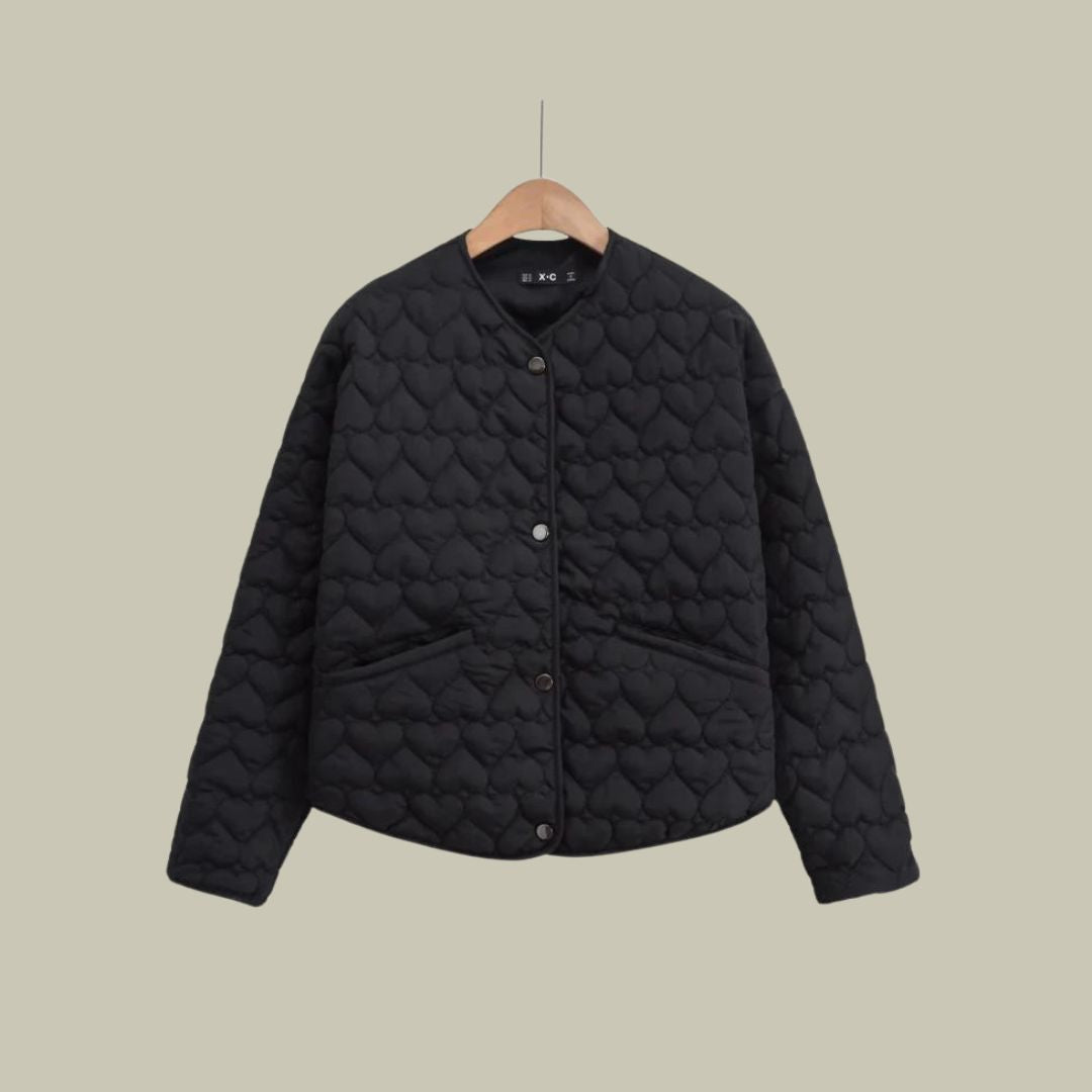 Amelie Luxe Gewatteerd Hartvormig Winterjack