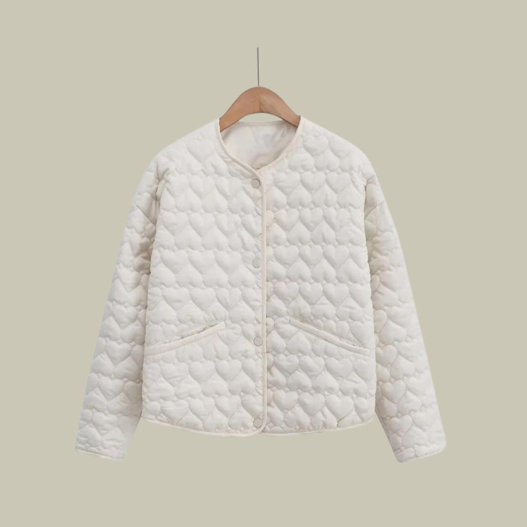 Amelie Luxe Gewatteerd Hartvormig Winterjack