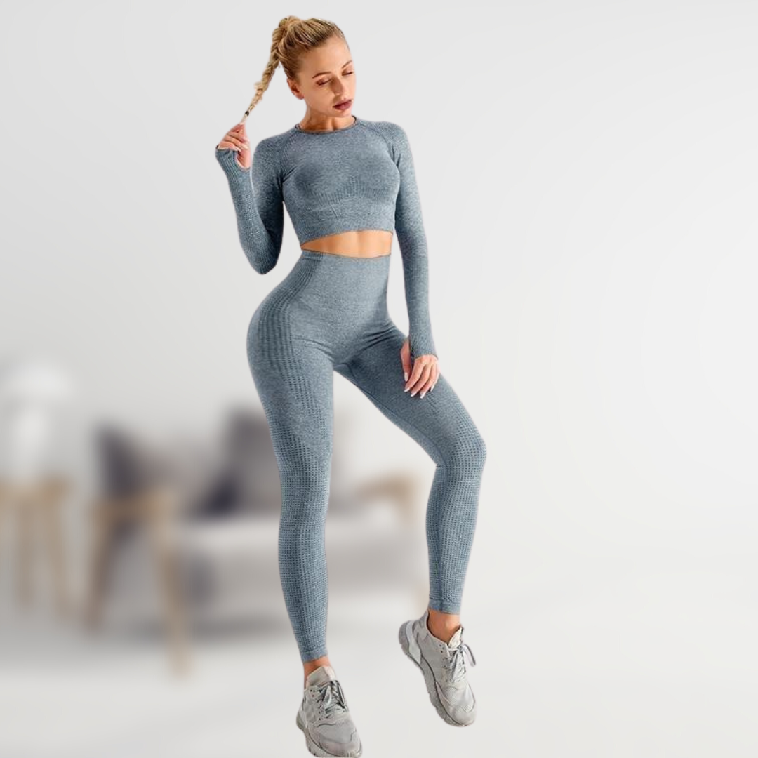 Lara Gymfit Set - 5-delige Sport Set | High-Waist Dames Top & Leggings