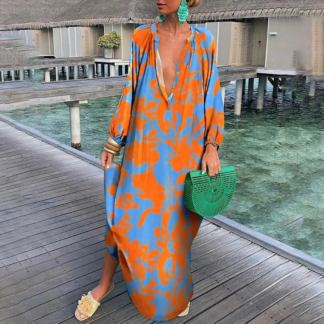 Alina – Luchtige Elegante Strand Kaftan van Chiffon met Boho Look