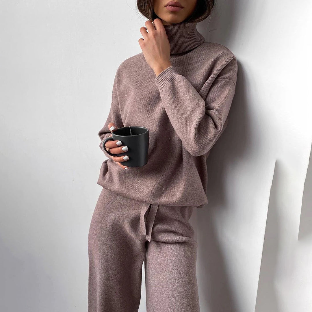 Fleur - Casual Sweater Set with Turtleneck for Every Day