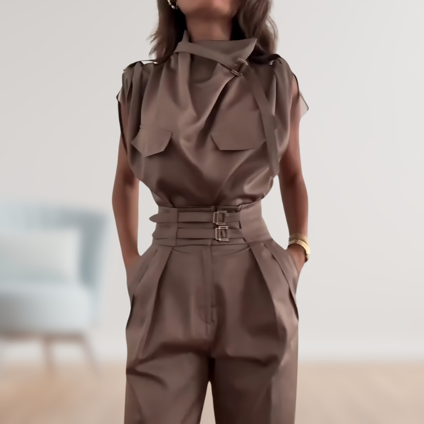 Sienna Elegante Mouwloze Jumpsuit – Stijlvol & Comfortabel