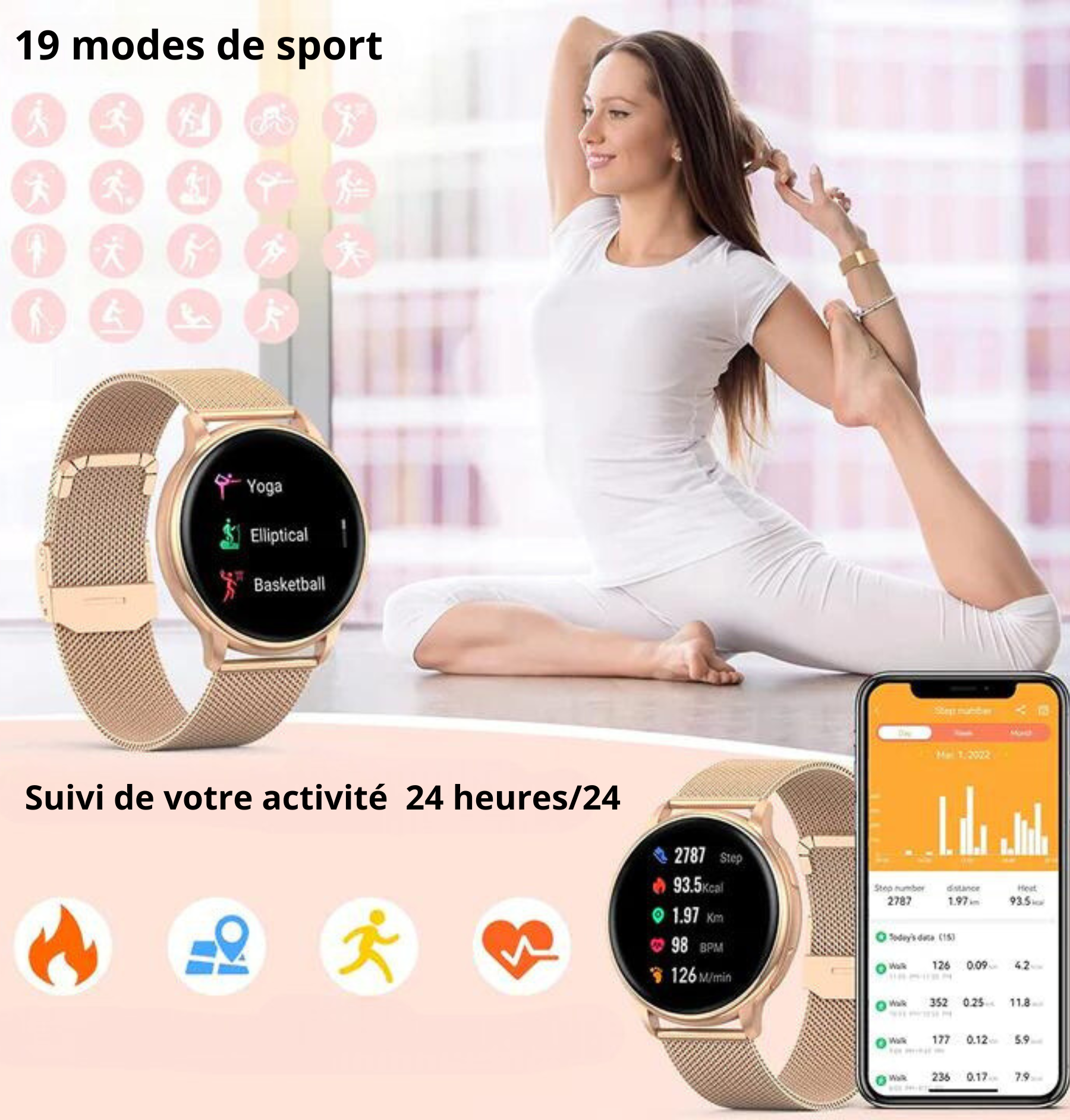 Emma Stijlvolle Smartwatch Voor Vrouwen