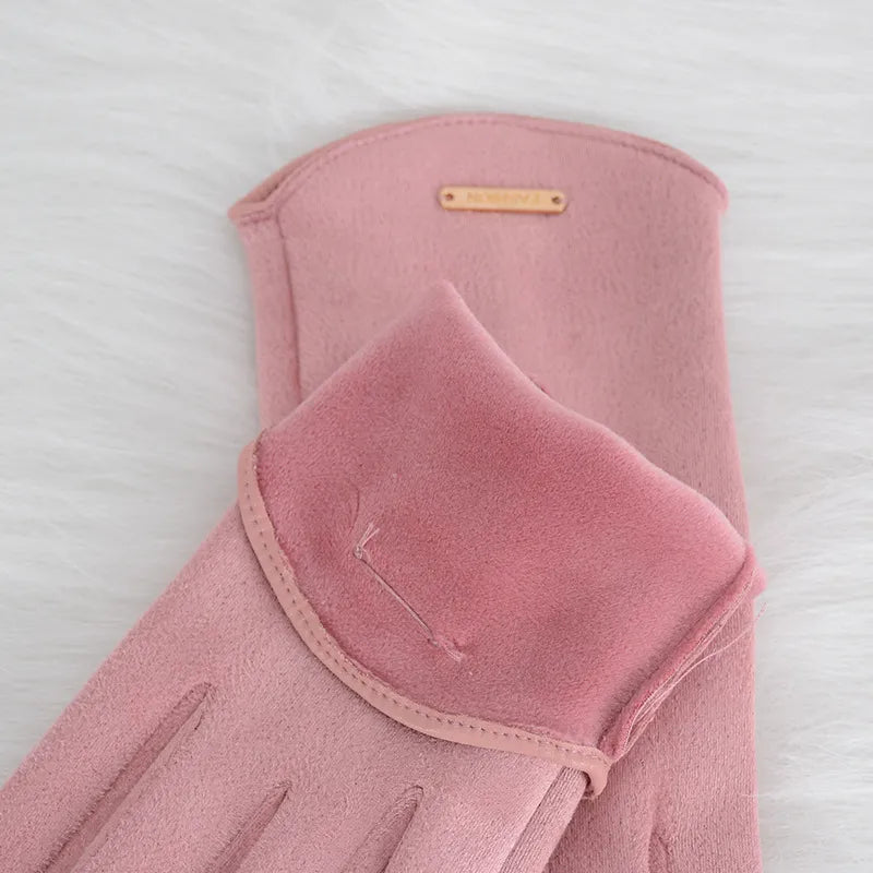 Dorine Elegante Suède Handschoenen met Cashmere Voering