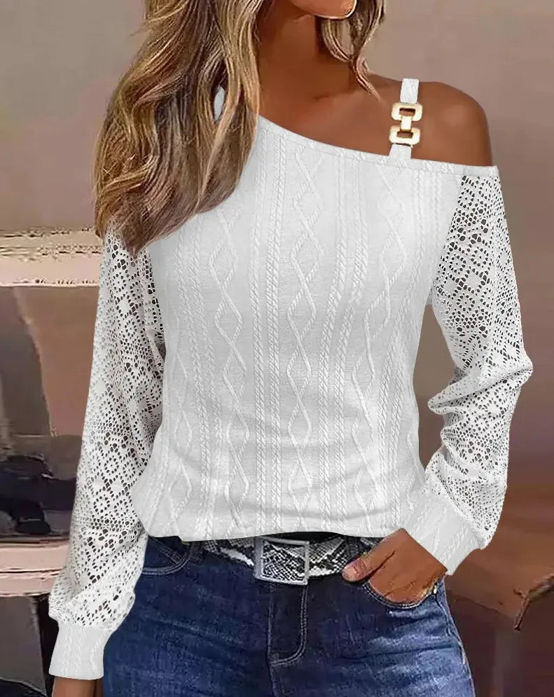 Isabella Elegant Asymmetrische One-Shoulder Blouse Dames