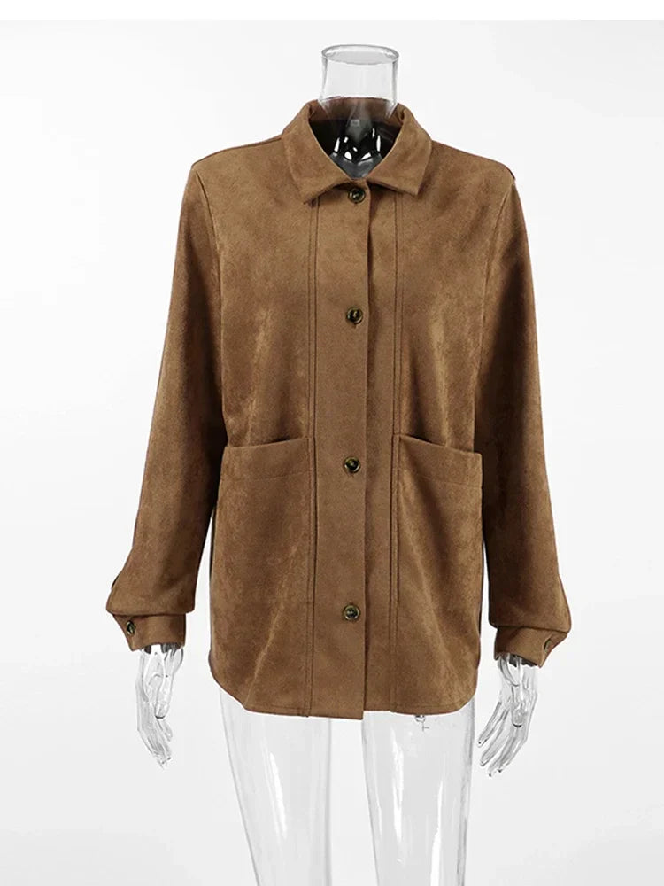 Nidia Luxe Comfortabele Jas van Polyester en Spandex voor Dames