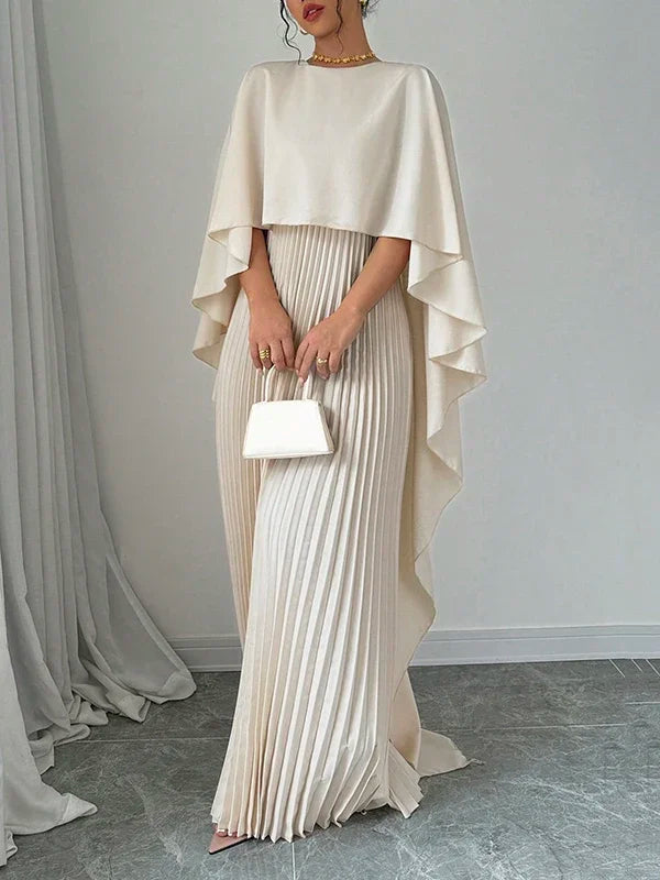 Amelia – Stijlvolle Geplooide Maxi Jurk