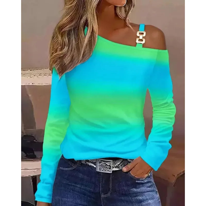 Isabella Elegant Asymmetrische One-Shoulder Blouse Dames