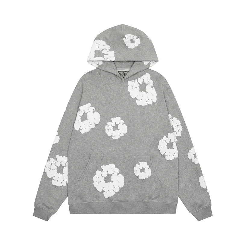 Jade Bloemen Denim Unisex Hoodie