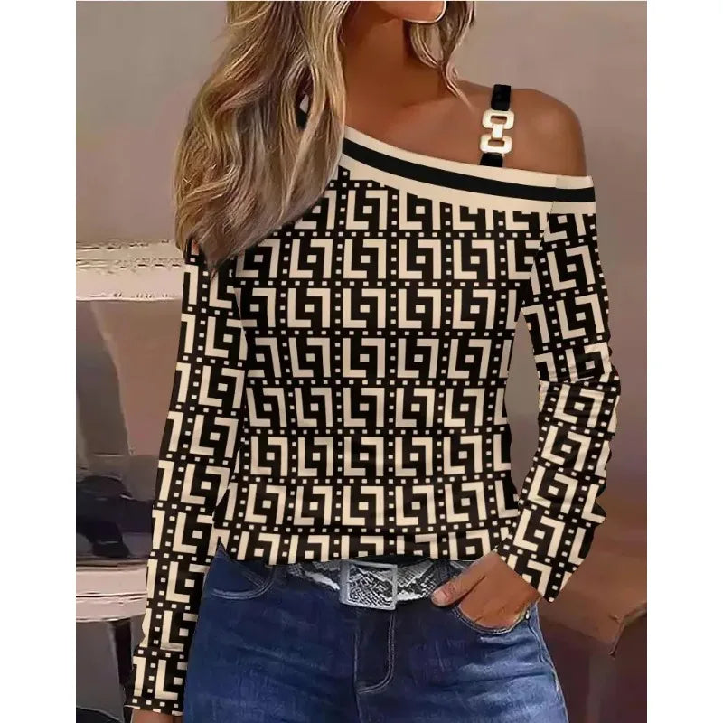 Isabella Elegant Asymmetrische One-Shoulder Blouse Dames