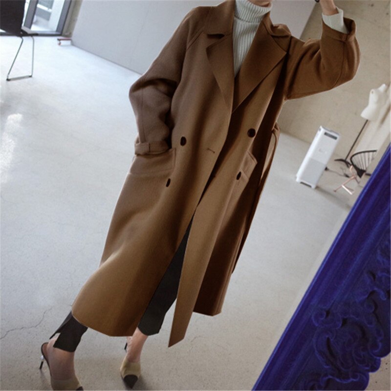 Olivia Luxe Getailleerde Wol Jas