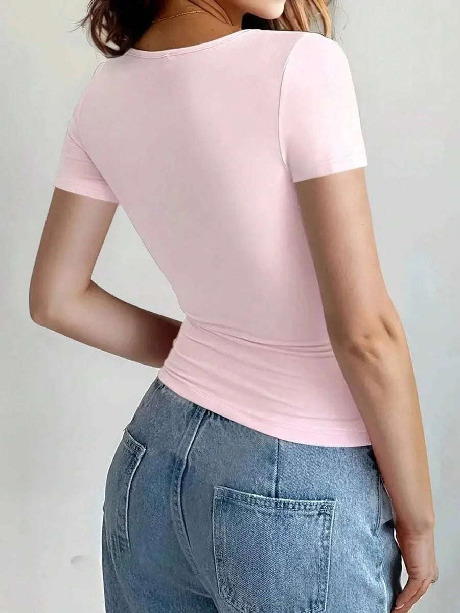Celeste Slankvallende T-Shirt Top
