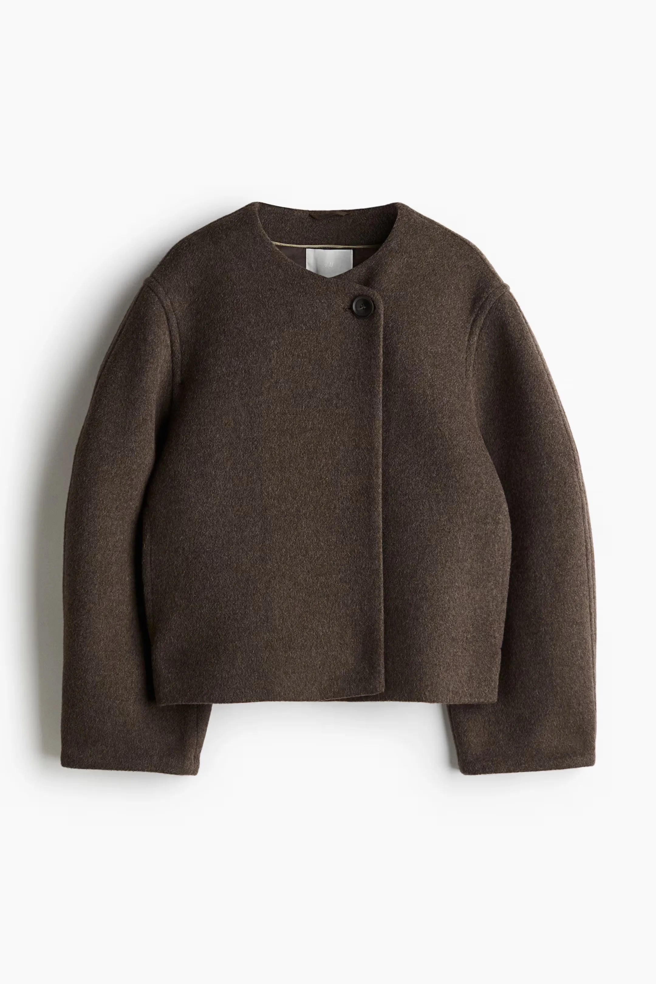 Elegant Eénknoop Wol Jas - Chic Herfst & Winter Damesjas