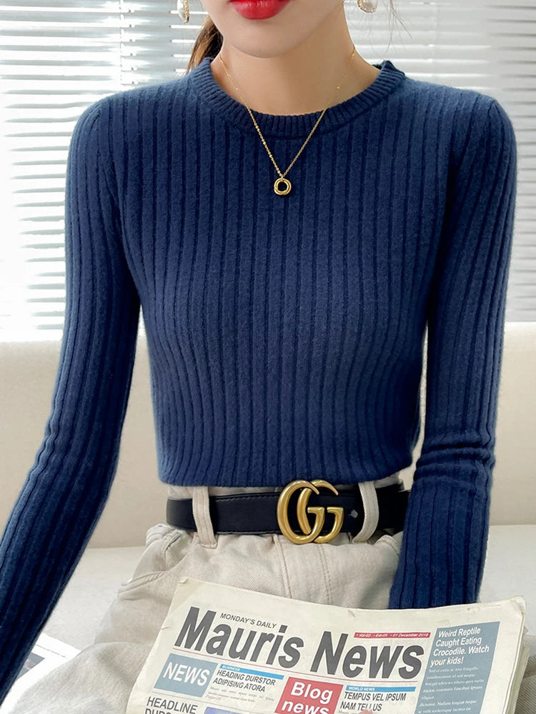 Charlotte Soft Ribbed Sweater - Elegant and Comfortable