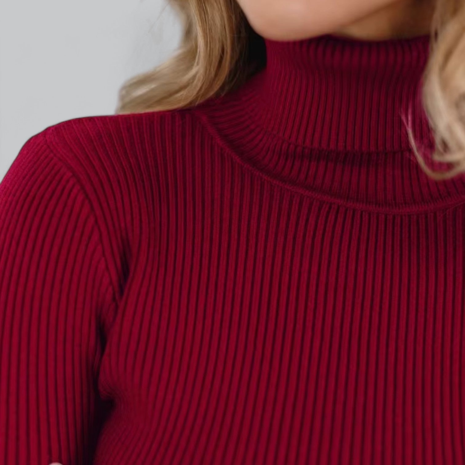 Annelies - Comfortabele Stretch Mock Turtleneck Pullover Sweater