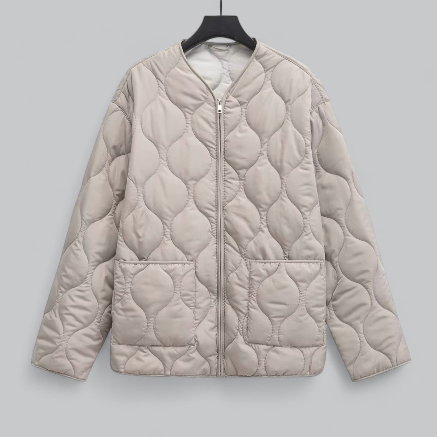Amara - Premium Gewatteerde Jas met Elegante Ritsafwerking