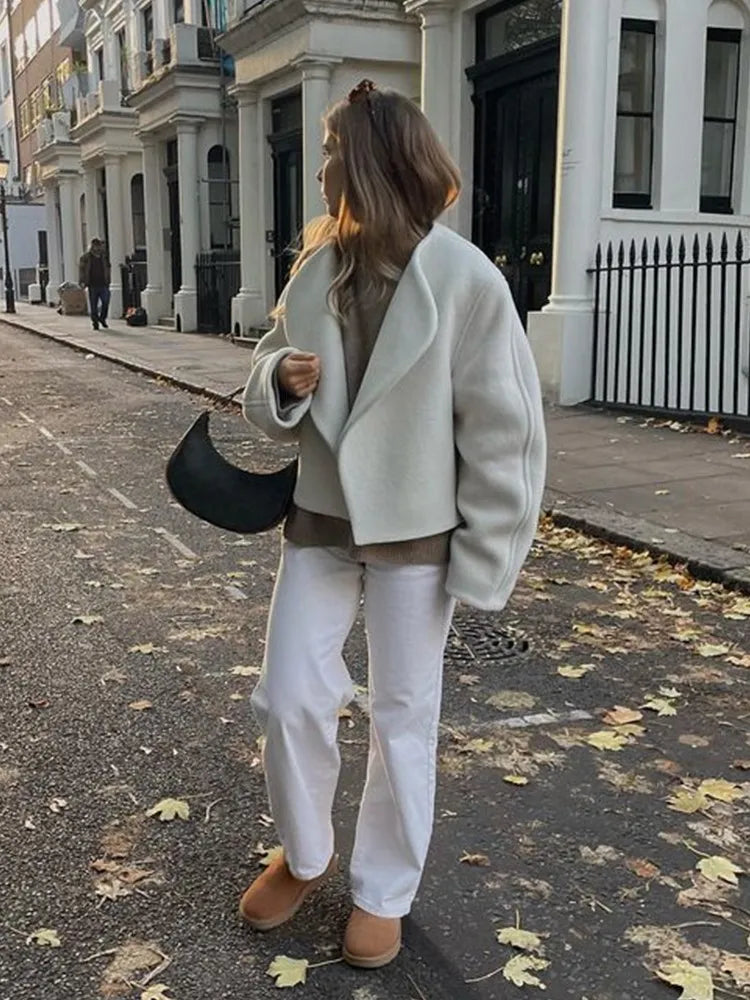 Emma Luxe Wol Korte Jas
