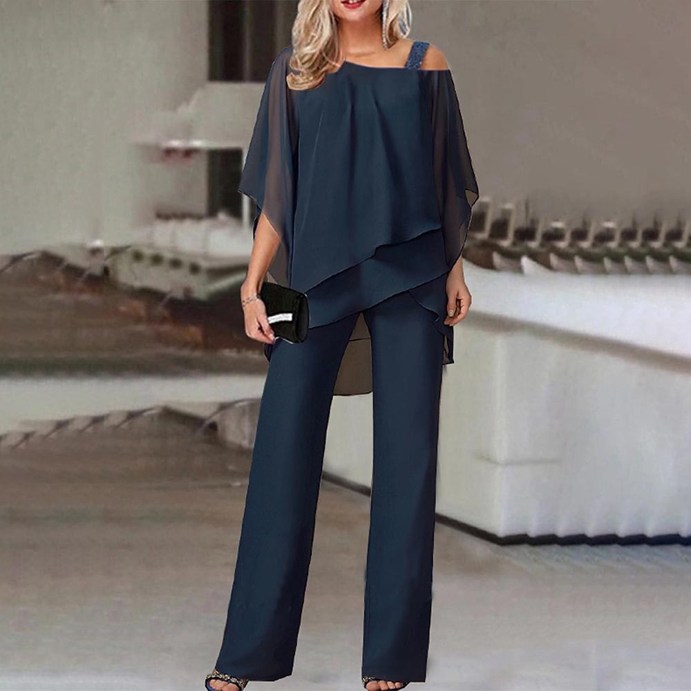 Chloe – Elegante Comfortabele Two-Piece Set met Cold Shoulder Detail