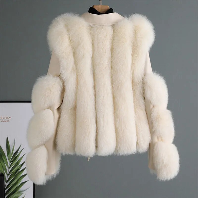 Luxe Leren Bontjas