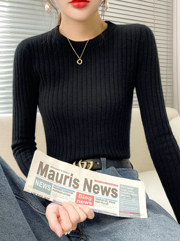 Charlotte Soft Ribbed Sweater - Elegant and Comfortable