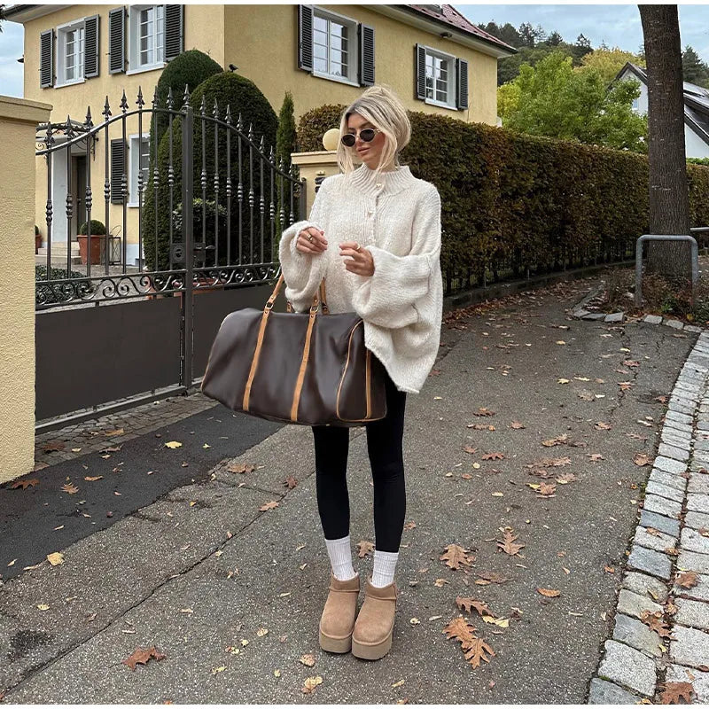 Alizee Luxe Comfortabel Vest met Gouden Knopen