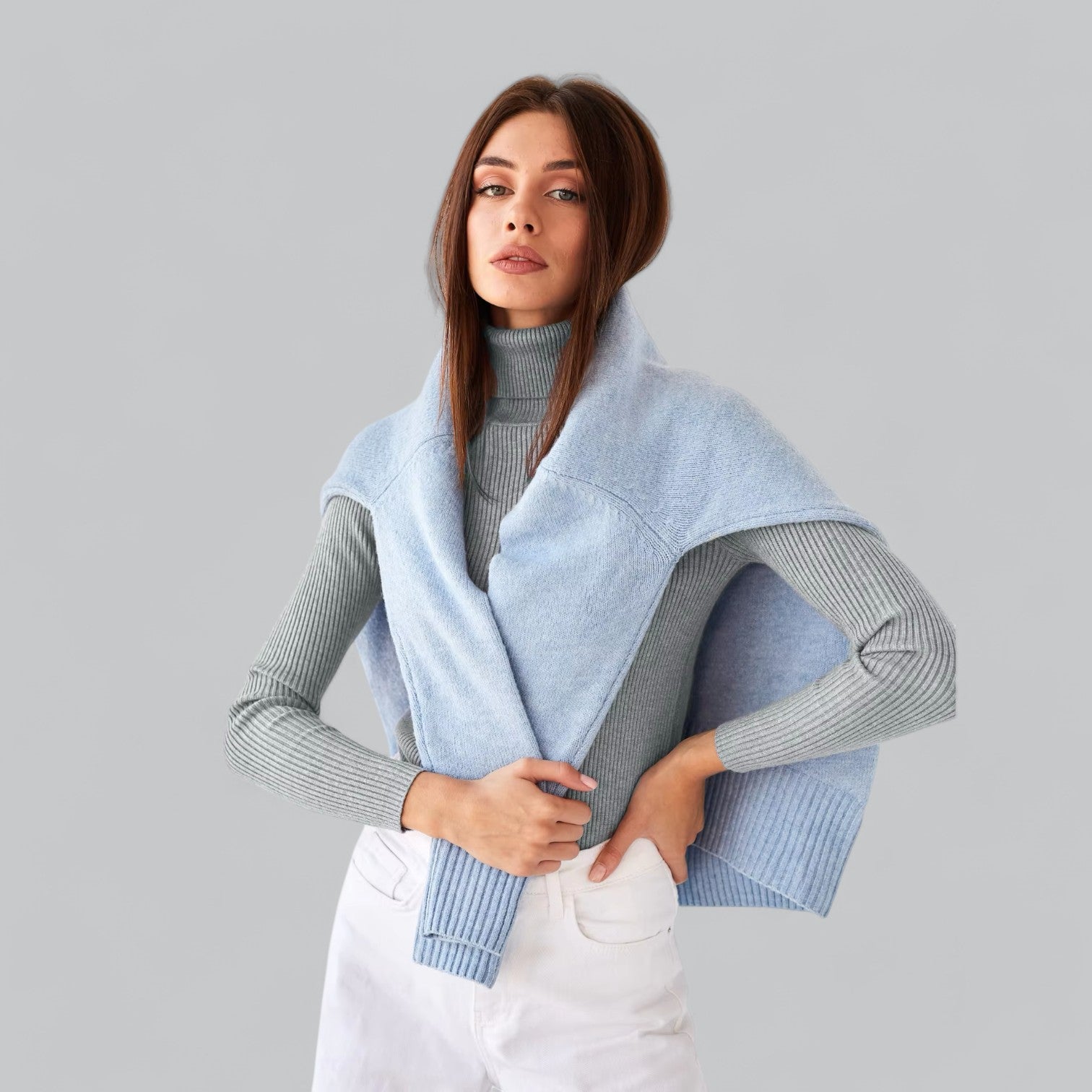 Annelies - Comfortabele Stretch Mock Turtleneck Pullover Sweater