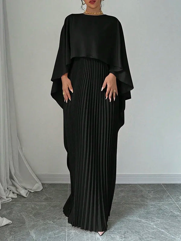 Amelia – Stijlvolle Geplooide Maxi Jurk