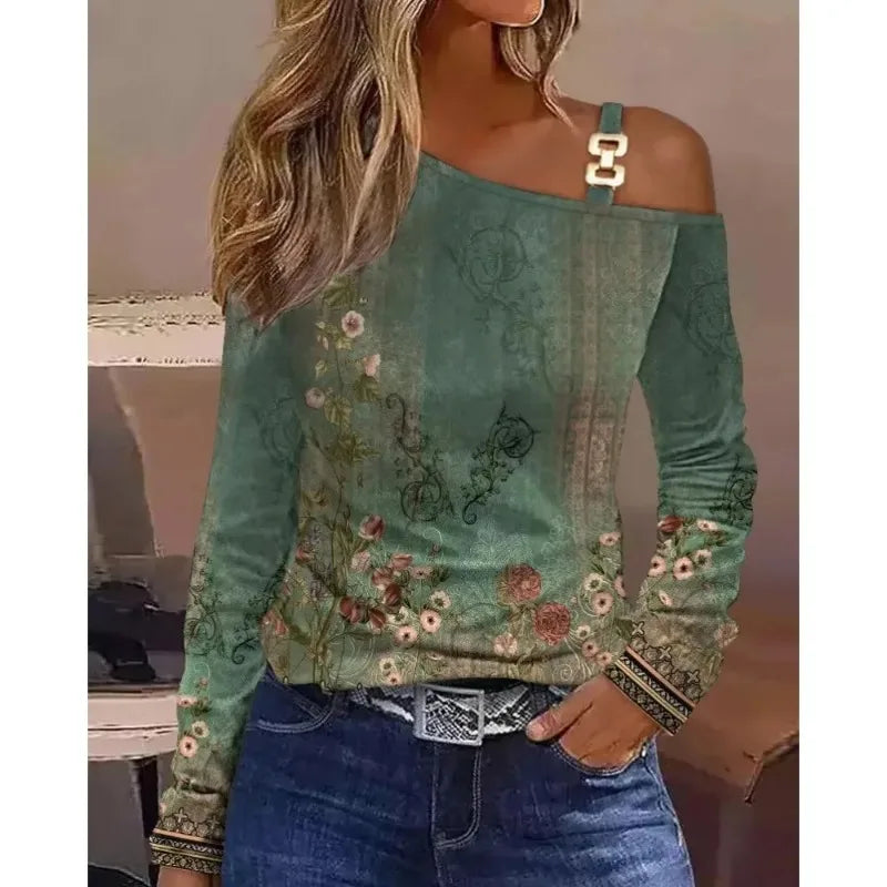 Isabella Elegant Asymmetrische One-Shoulder Blouse Dames