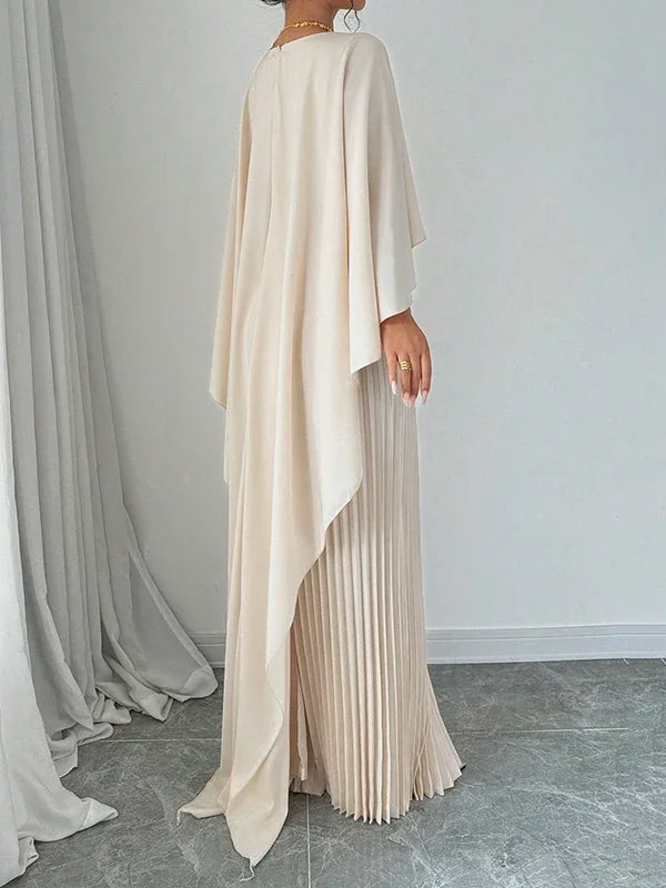 Amelia – Stijlvolle Geplooide Maxi Jurk