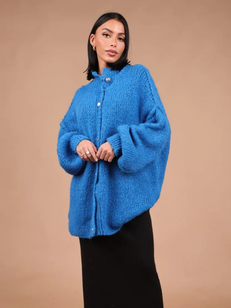 Alizee Luxe Comfortabel Vest met Gouden Knopen